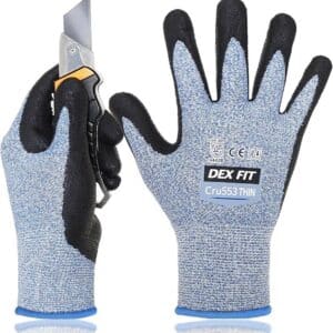 دستکش ایمنی ضد برش خارجی سطح 5 برند DEX FIT Cru553-1 اصل کره جنوبی
