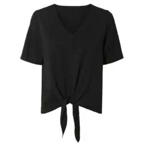 شومیز آستین کوتاه زنانه مدل گره ای کرپ پفکی شیک اسمارا آلمان ESMARA 483534