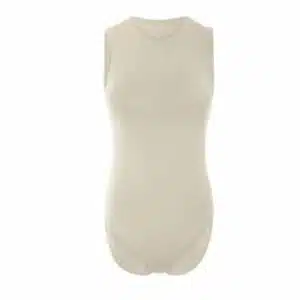 بادی زنانه بدون آستین شیک برند اسمارا آلمانی رنگ کرم وانیلی 3-493244 ESMARA