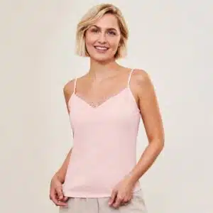 تاپ زنانه شیک یقه گیپوردار برند آپ تو فشن آلمان صورتی مات 2-844092 Up2Fashion