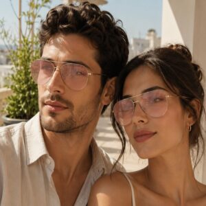 عینک آفتابی خلبانی پینک گلد 2026 برند اکسسورایز سفارش آلمان Accessories 326-989
