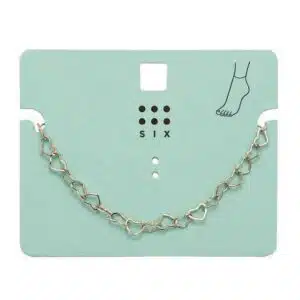 پابند زنانه قلبی ظریف طلایی برند سیکس تحت لیسانس آلمان 757693 SIX