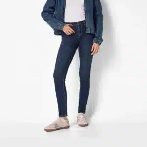 شلوار جین زنانه سوپر اسکینی فیت کتان کشی برند اسمارا اصل سرمه ای 472940 ESMARA