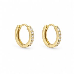 گوشواره نقره حلقه ای گلدپلیتد (gold-plated) اصل برند آی ام تحت لیسانس آلمان 032026 I AM