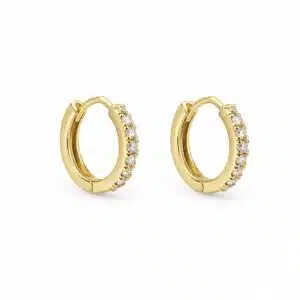گوشواره نقره حلقه ای گلدپلیتد (gold-plated) اصل برند آی ام تحت لیسانس آلمان 032026 I AM