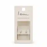 گوشواره نقره میخی نگین دار ظریف برند اصل آی ام تحت لیسانس آلمان 025465 I AM