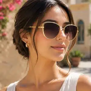 عینک آفتابی فریم باترفلای طلایی برند اکسسورایز سفارش آلمان Accessories 541-271