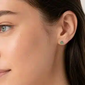 گوشواره نقره و سنگ آونتورین Aventurine اصل برند آی ام تحت لیسانس آلمان 055544 I AM