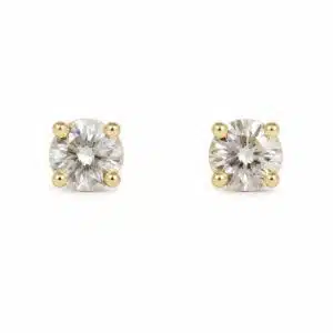 گوشواره نقره گلدپلیتد (gold-plated) نگین زیرکنیا برند اصل آی ام تحت لیسانس آلمان 065802 I AM
