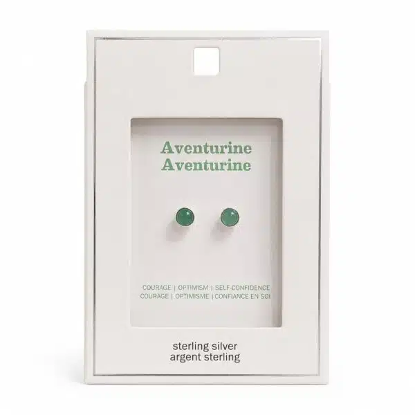 گوشواره نقره و سنگ آونتورین Aventurine اصل برند آی ام تحت لیسانس آلمان 055544 I AM