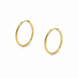 گوشواره نقره آبکاری طلا (gold-plated) حلقه کوچک ظریف برند اصل آی ام تحت لیسانس آلمان 005821 I AM