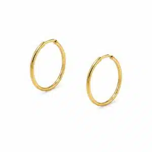 گوشواره نقره آبکاری طلا (gold-plated) حلقه کوچک ظریف برند اصل آی ام تحت لیسانس آلمان 005821 I AM