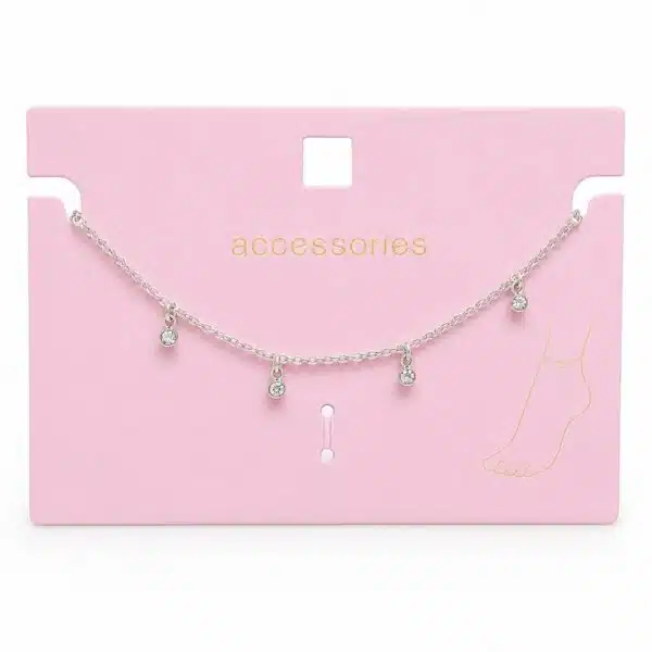 پابند زنانه نقره ای آویز نگین رنگ ثابت برند اکسسورایز تحت لیسانس آلمان 236225 Accessories