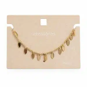 پابند زنانه زنجیرطلایی و آویز برگ ظریف برند اکسسورایز تحت لیسانس آلمان 954273 Accessories