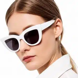عینک آفتابی زنانه گربه ای فریم سفید بیلاین گروپ سفارش آلمان beeline GmbH 0666638