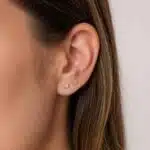 گوشواره نقره آبکاری طلا (gold-plated) نگین زیرکنیا پک 2جفتی برند اصل آی ام تحت لیسانس آلمان 105200 I AM