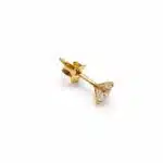 گوشواره نقره آبکاری طلا (gold-plated) نگین زیرکنیا پک 2جفتی برند اصل آی ام تحت لیسانس آلمان 105200 I AM