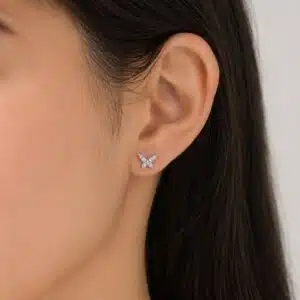 گوشواره نقره نگین زیرکنیا ظریف برند اصل آی ام تحت لیسانس آلمان 064785 I AM