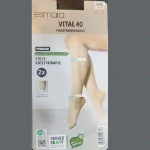 جوراب زنانه سه ربع تا زانو تراکم Vital 40 نیمه ضخیم بسته 2 جفتی برند اسمارا 464402 ESMARA