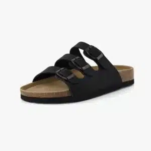 صندل زنانه طبی لژدار اسمارا مدل Natural Walk مشکی سگک دار 406139 Esmara