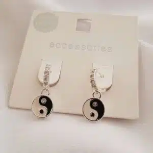 گوشواره طرح یین و یانگ سیلور پلیت آبکاری نقره (Silver Plated) برند اکسسورایز تحت لیسانس آلمان 904896 Accessories