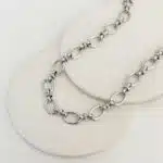 گردنبند زنجیری شیک سیلور پلیت آبکاری نقره برند اکسسورایز تحت لیسانس آلمان 465847 Accessories