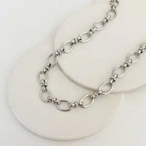 گردنبند زنجیری شیک سیلور پلیت آبکاری نقره برند اکسسورایز تحت لیسانس آلمان 465847 Accessories