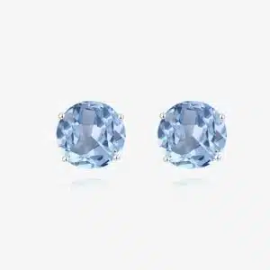 گوشواره نقره میخی نگین آبی درخشان ظریف برند اصل آی ام تحت لیسانس آلمان 096539 I AM