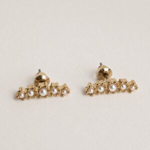 گوشواره مرواریدی آبکاری طلا رنگ ثابت (Gold Plated) برند اکسسورایز تحت لیسانس آلمان 517447 Accessories