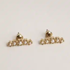 گوشواره مرواریدی آبکاری طلا رنگ ثابت (Gold Plated) برند اکسسورایز تحت لیسانس آلمان 517447 Accessories