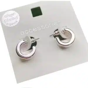 گوشواره نیم حلقه شیک سیلور پلیت آبکاری نقره (Silver Plated) برند اکسسورایز تحت لیسانس آلمان 011693 Accessories