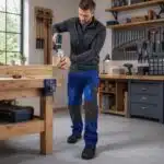 شلوار کار خارجی مهندسی مردانه برند پارکساید آلمانی استاندارد آبی کاربنی 349525 Parkside