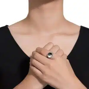 انگشتر طرح یین و یانگ سیلور پلیت آبکاری نقره (Silver Plated) برند اکسسورایز تحت لیسانس آلمان 898461 Accessories