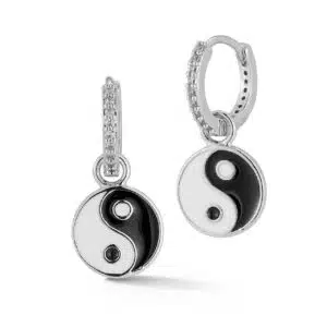 گوشواره طرح یین و یانگ سیلور پلیت آبکاری نقره (Silver Plated) برند اکسسورایز تحت لیسانس آلمان 904896 Accessories