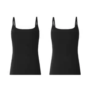 تاپ مشکی زنانه نخی بندباریک مدل جذب برند آپ تو فشن آلمان جعبه 2 عددی 4-613870 Up2Fashion