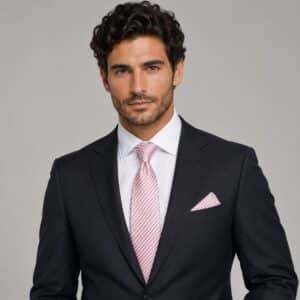 ست کراوات و دستمال جیب سیلک مات برند درسمن اصل 667278 Dressmann