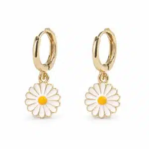 گوشواره طرح گل بابونه روکش طلایی رنگ ثابت (Gold Plated) برند آی ام تحت لیسانس آلمان 082532 I AM