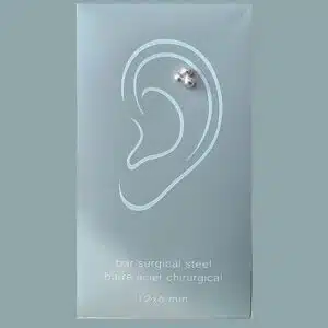 پیرسینگ نقره ظریف پشت پیچی اصل برند آی ام تحت لیسانس آلمان 006607 I AM