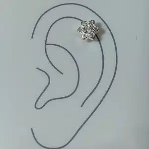 پیرسینگ نقره ستاره ظریف پشت پیچی اصل برند آی ام تحت لیسانس آلمان 105170 I AM