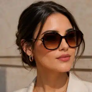عینک آفتابی زنانه فریم هندسی لاک پشتی برند اکسسورایز سفارش آلمان Accessories 430-924