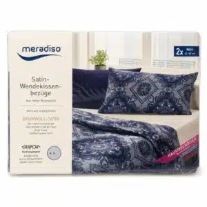 روبالشی ساتن پنبه نرم و زیبا طرح دورو پک 2 عددی برند مرادیسو اصل آلمانی 3-297902 Meradiso