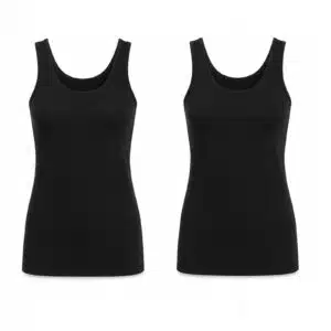تاپ مشکی زنانه نخ پنبه برند آپ تو فشن آلمان جعبه 2 عددی 2-829129 Up2Fashion