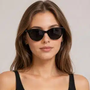 عینک آفتابی زنانه مدل گربه‌ای رترو مشکی برند اکسسورایز سفارش آلمان Accessories 326-760