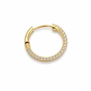 پیرسینگ نقره آبکاری طلا (gold-plated) نگین زیرکنیا برند اصل آی ام تحت لیسانس آلمان 032002 I AM
