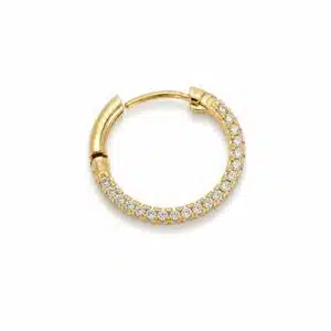 پیرسینگ نقره آبکاری طلا (gold-plated) نگین زیرکنیا برند اصل آی ام تحت لیسانس آلمان 032002 I AM