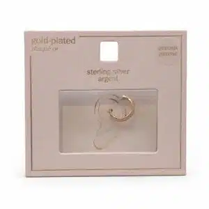 پیرسینگ نقره آبکاری طلا (gold-plated) نگین زیرکنیا برند اصل آی ام تحت لیسانس آلمان 032002 I AM