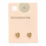 گوشواره طرح قلب پرنگین روکش طلایی (Gold Plated) برند اکسسورایز تحت لیسانس آلمان 459853 Accessories