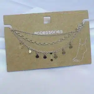 پابند زنانه سه لاین نقره ای آویزدار برند اکسسورایز تحت لیسانس آلمان 245388 Accessories