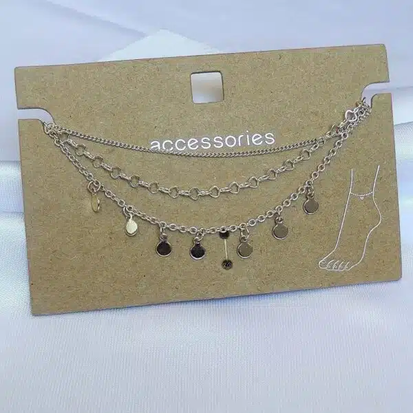 پابند زنانه سه لاین نقره ای آویزدار برند اکسسورایز تحت لیسانس آلمان 245388 Accessories