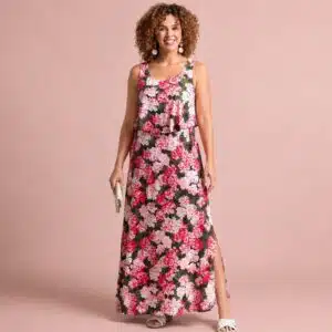 پیراهن بلند ساحلی زنانه ویسکوز گلدار برند اسمارا اصل آلمان 371549 ESMARA